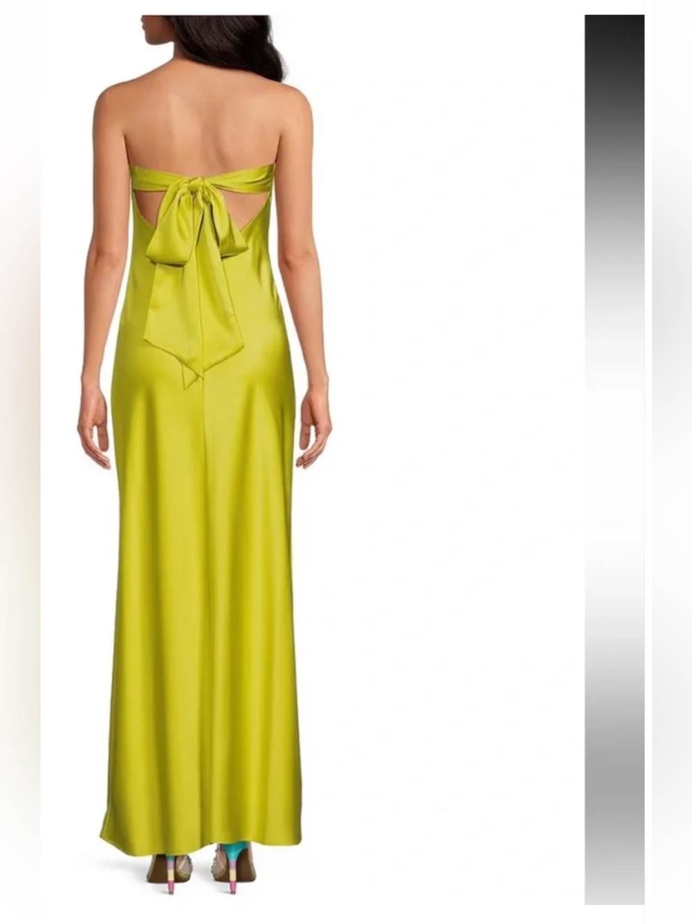 Gianni Bini sz 12 Francesca chartreuse maxi slip dress NWT - Picture 2 of 10